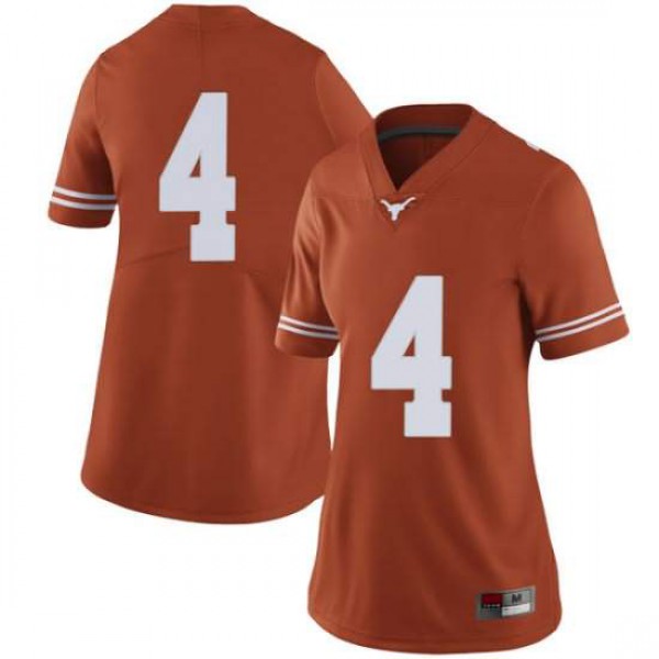Women's University of Texas #4 Anthony Cook Limited College Jersey Orange